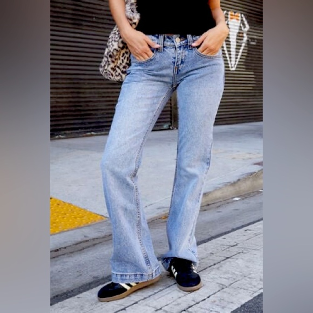 John Galt Low-Rise Light-Blue Jeans